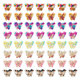 80 шт. 8 нити синтетических бирюзовых бусин, окрашенных распылением, бабочка