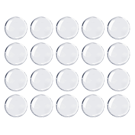 20 шт. Прозрачные стеклянные кабошоны, полукруглый
