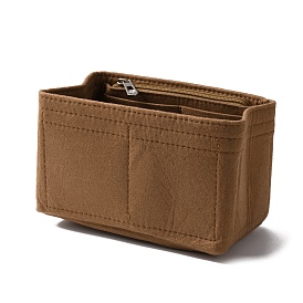 Прямоугольная вставка-органайзер для сумки из фетра, войлочный органайзер для сумок с застежкой-молнией, формирователь сумки