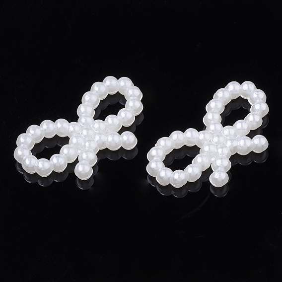 ABS Plastic Imitation Pearl Links, Bowknot
