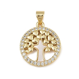 Латунные микро проложить кубического циркония подвески, дерево, с оболочкой, без кадмия и без свинца