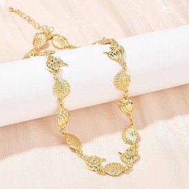 Летние пляжные латунные цепочки в форме раковин и ракушек, стойки покрытие, без кадмия и без свинца, долговечность