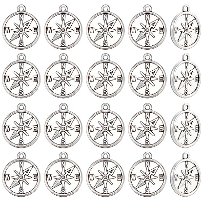 50 шт. Подвески из сплава в тибетском стиле, компас