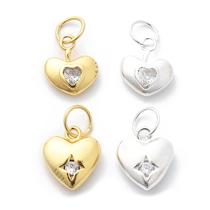 925 кулоны из серебра кубического циркония, сердце прелести, с целью перехода в кольце
