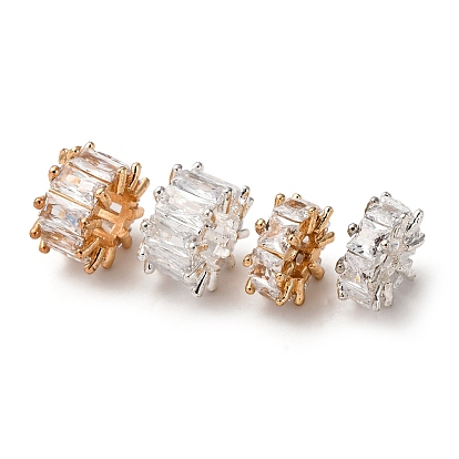 Латунные микропаве из прозрачного кубического циркония, плоско-круглые, без кадмия и без свинца, стойки покрытие, долговечный