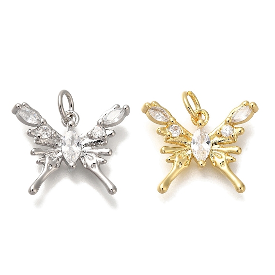 Стойка металлическая латунная микропрофилированная кубическая циркония подвески, без кадмия и без свинца, долговечный, бабочка