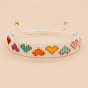 Cute Smiley Face Love Four-Leaf Clover Petal Mosaic Women's Bracelet
