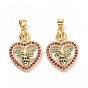 Латуни циркония кубической подвески, без кадмия и без свинца, сердце с пчелиным шармом