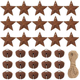 Наборы для самостоятельного изготовления подвесных украшений, включая железный кулон и джутовый шнур