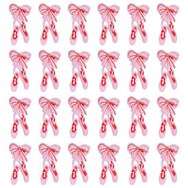 24 шт. бант с танцевальными туфлями из полиэстера с вышивкой, пришитые нашивки из ткани, швейные украшения