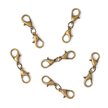 6 шт сплав когтя омара застежками, с кольца прыжок железа