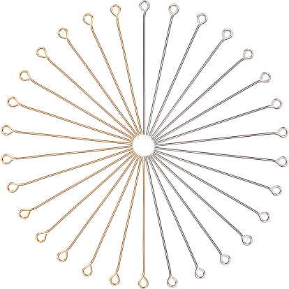 400 шт. 2 стили 304 штифты с ушком из нержавеющей стали, для изготовления ювелирных изделий