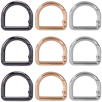 12шт 3 цвета сплава пружинные затворные кольца, г-образный