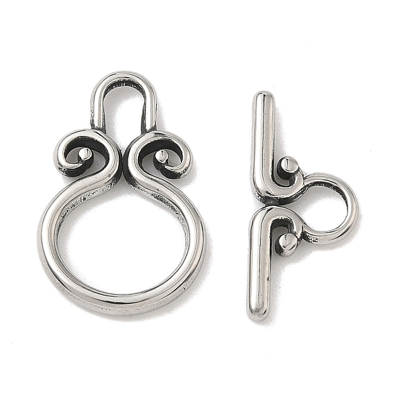 316 застежки-тогглы из хирургической нержавеющей стали, ручная полировка, кольцо