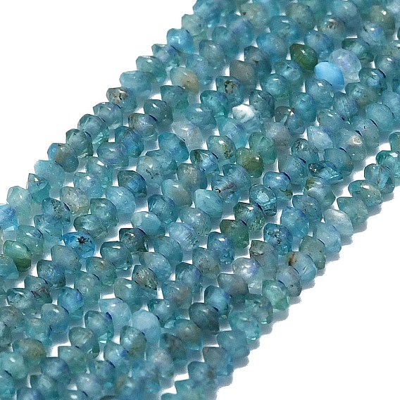 Perles naturelles apatite brins, facette, rondelle, perles de soucoupe