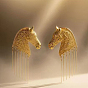 Alloy Horse Tassel Earrings for Women