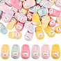 48шт 6 цветные кабошоны из непрозрачной смолы, тапочка с собакой