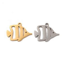 201 Stainless Steel Pendants, Hollow Fish Charms