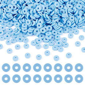 100g бусины из полимерной глины ручной работы, Диск / плоские круглые, Heishi бусы