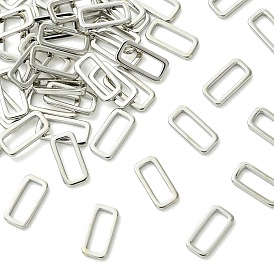 SHEGRACE Brass Linking Rings, Rectangle, Cadmium Free & Lead Free & Nickel Free