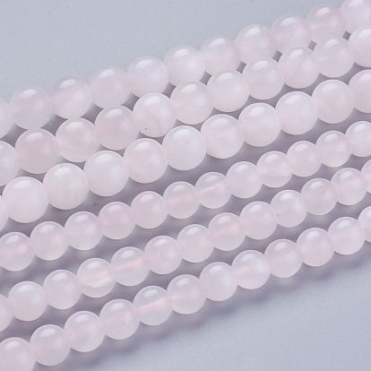 Natural Pink Calcite Beads Strands, Round