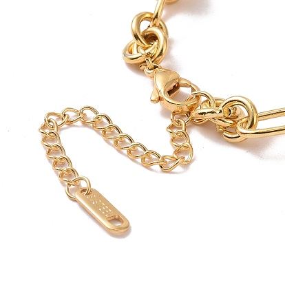 304 Stainless Steel Knot Link Chain Bracelet for Men Women