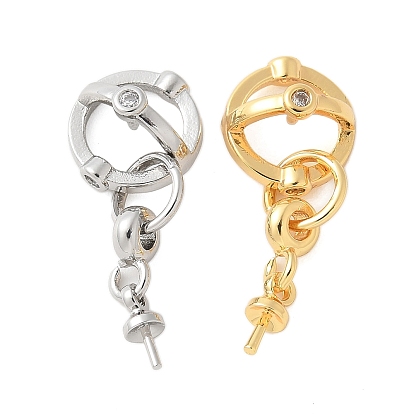 Латунный микро-паве кубический цирконий, за половину пробурено бисера