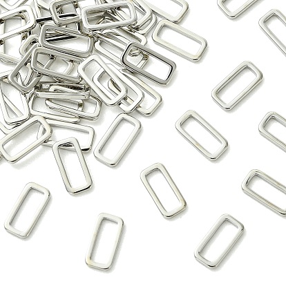 SHEGRACE Brass Linking Rings, Rectangle, Cadmium Free & Lead Free & Nickel Free