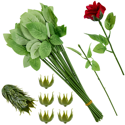 40шт. 2 виды пластиковых подставок для искусственных цветов и веток для самостоятельного изготовления цветочных композиций