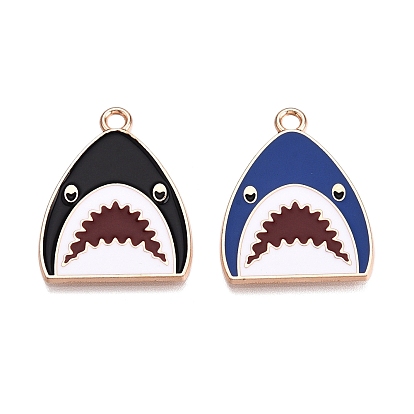 Подвески из эмали и сплава, без свинца и без кадмия, очарование акулы, золотые