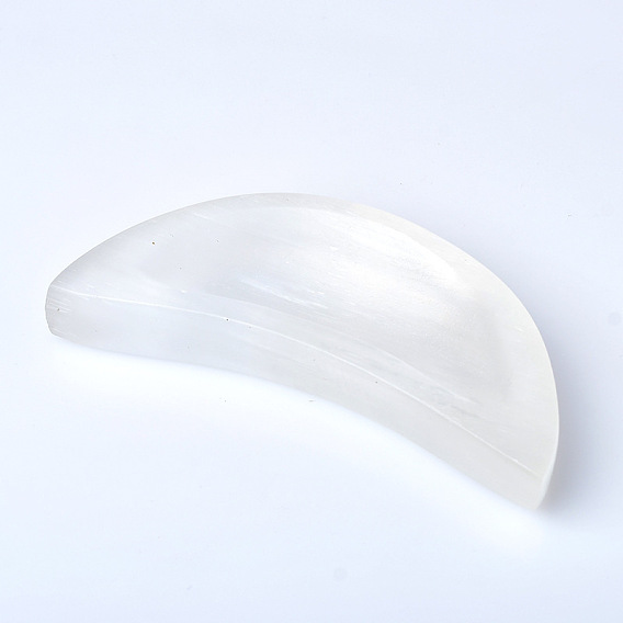 Лунные фигурки из натурального селенита, Украшения из камня с энергией Рейки, украшение для дома по фэн-шуй