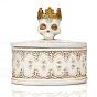 Halloween Skull Resin Jewelry Storage Boxes, Round Case for Earrings, Rings, Bracelets, Tabletop Decoration