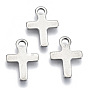 201 Stainless Steel Tiny Cross Charms, Laser Cut