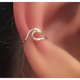 Minimalist Wave Ear Studs for Women, Christmas Jewelry