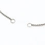 Adjustable 304 Stainless Steel Box Chain Slider Bracelet/Bolo Bracelets Making, with Brass Cubic Zirconia Charms