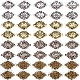 40 шт. 4 цветные подвески из сплава, ромбовидные связи со словом ручной работы