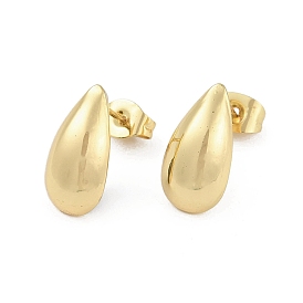 201 Stainless Steel Teardrop Stud Earrings, with 304 Stainless Steel Pin