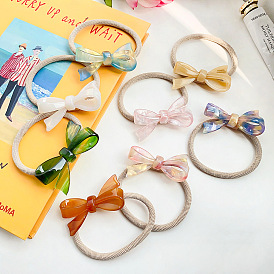 Chic Elastic Hair Ties with Butterfly Bow for High Ponytail, Fashionable and Versatile