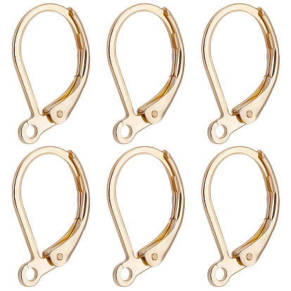 100 piezas 316 l hallazgos para aretes de palanca de acero inoxidable quirúrgico, con bucle