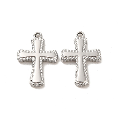 304 Stainless Steel Pendants, Cross Charms