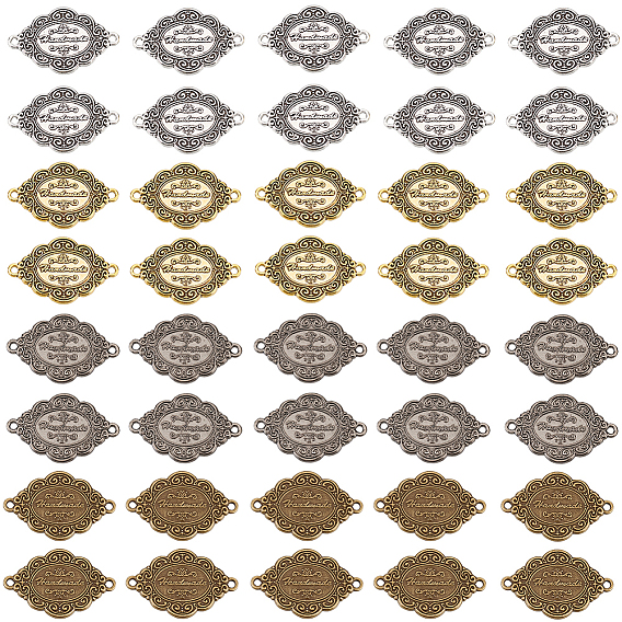 40 шт. 4 цветные подвески из сплава, ромбовидные связи со словом ручной работы