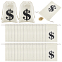 30шт. тканевые мешочки на завязках с принтом в виде знака доллара, прямоугольные