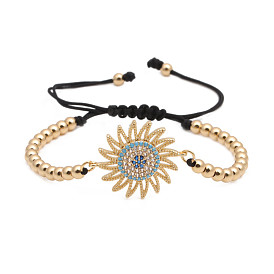 Sparkling Sunflower Bracelet with Four Color Options - Perfect Valentine's Day Gift for Her!