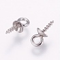201 Stainless Steel Peg Bails Pendants, for Half-driled Beads