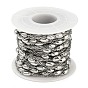 Ion Plating(IP) 304 Stainless Steel Oval Link Chains, Soldered, with Spool