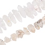 Natural Herkimer Diamond Beads Strands, Nuggets, with Seed Beads