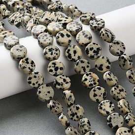 Природные яшмы далматин бисер нитей, плоско-круглые