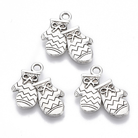 Tibetan Style Alloy Pendants, Lead Free & Cadmium Free, Gloves