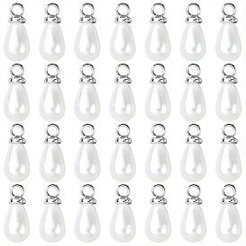 96подвески из искусственного жемчуга из абс-пластика, очарование слезы, с железной петлей