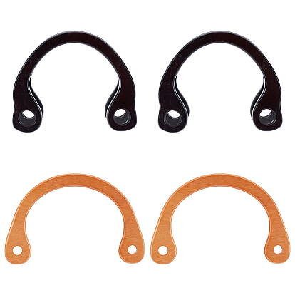 4шт 2 цвета деревянные ручки для сумок в форме буквы U, принадлежности для изготовления кошельков, арка